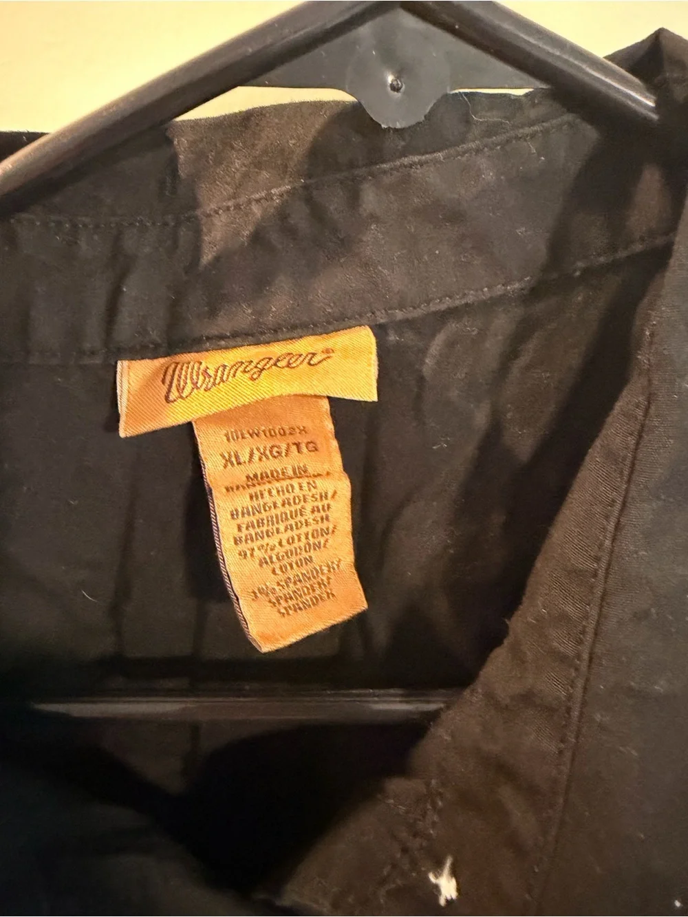 Wrangler Black Snap-Front Shirt Jacket